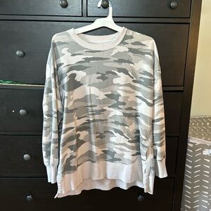 aerie camo pattern sweater